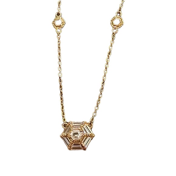 Judith Ripka Gold Clad Sterling Silver CZ Necklace 18” / 20” - Picture 4 of 13